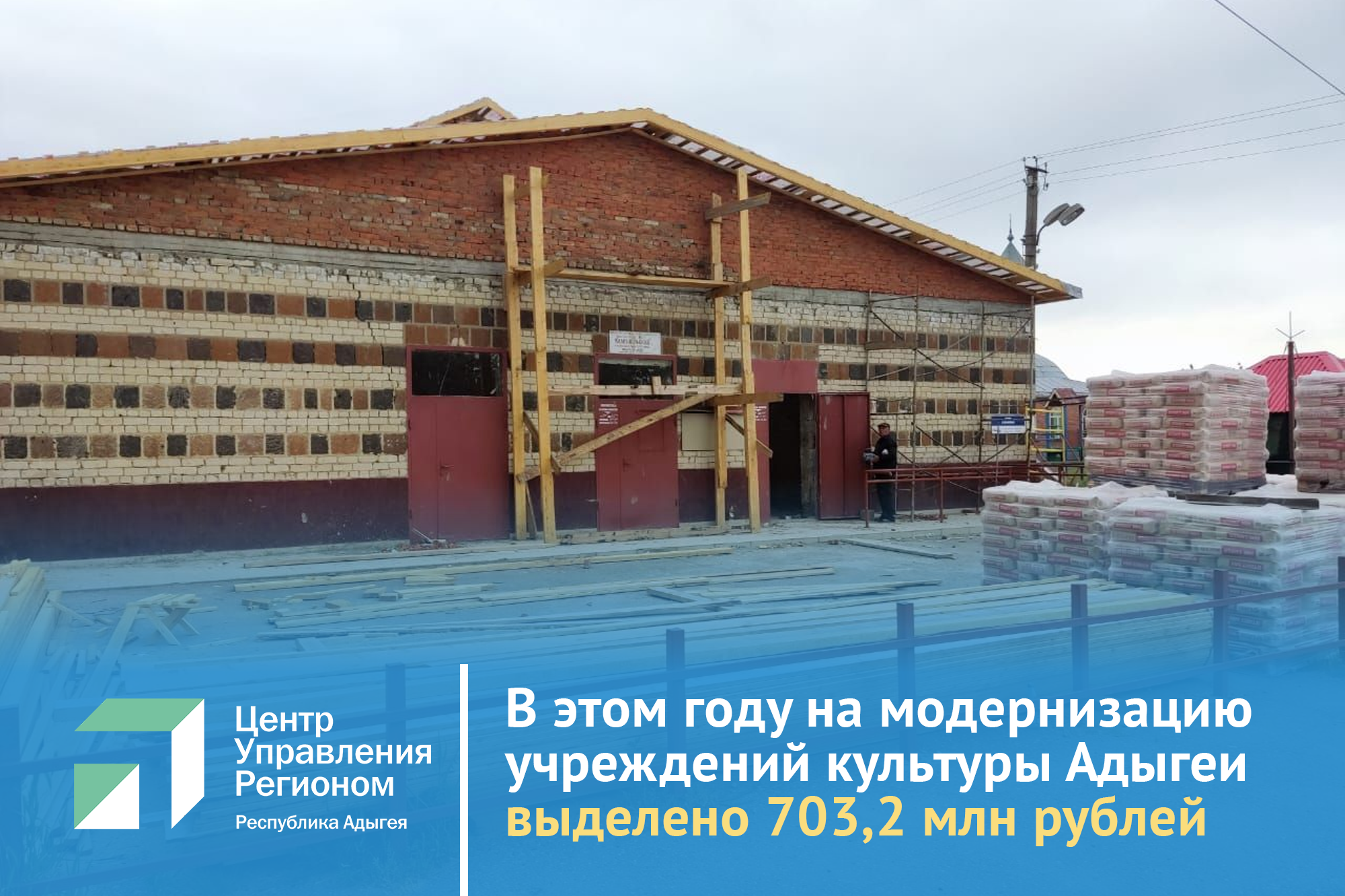 ЦУР Адыгеи: в республике реконструируют четыре дома культуры и один построят 