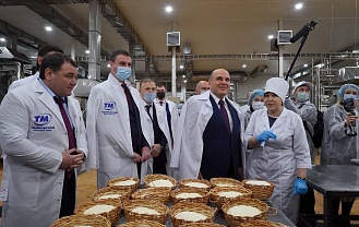 Михаил Мишустин побывал на молзаводе по производству адыгейского сыра