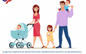В Адыгее родители 597 детей получают ежемесячную выплату из маткапитала