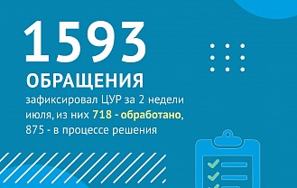 Статья о работе ЦУР за две недели июля